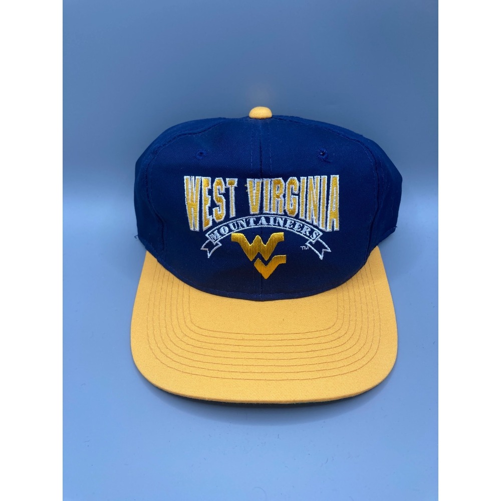 Vintage West Virginia Mountaineers The Game Snapback Hat Navy Gold WVU Old Stock